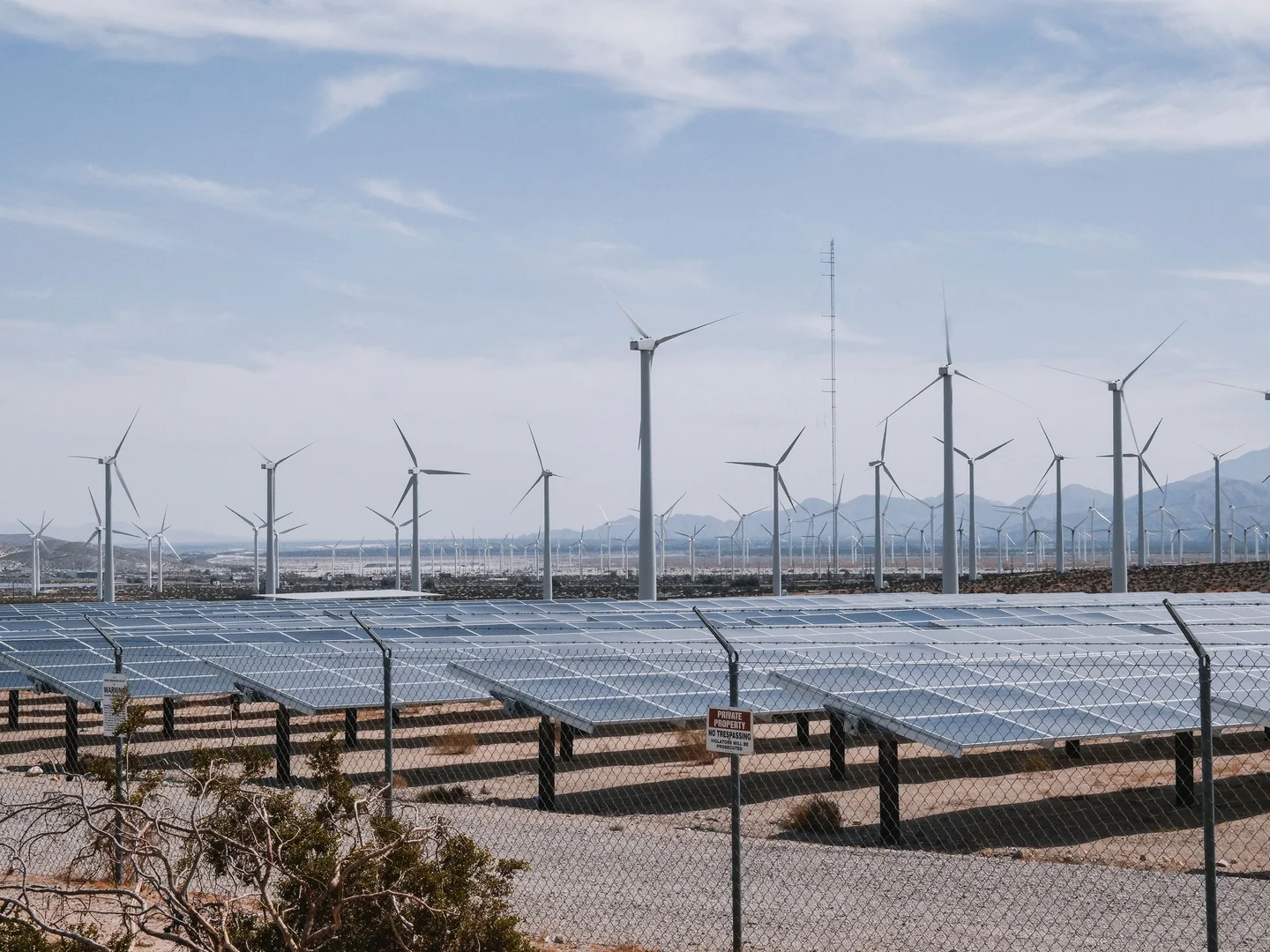 Solar panels generating renewable energy