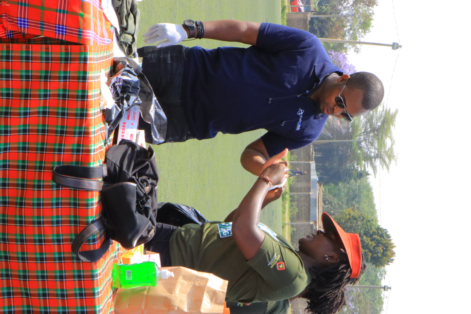 Volunteer supporting a community initiative