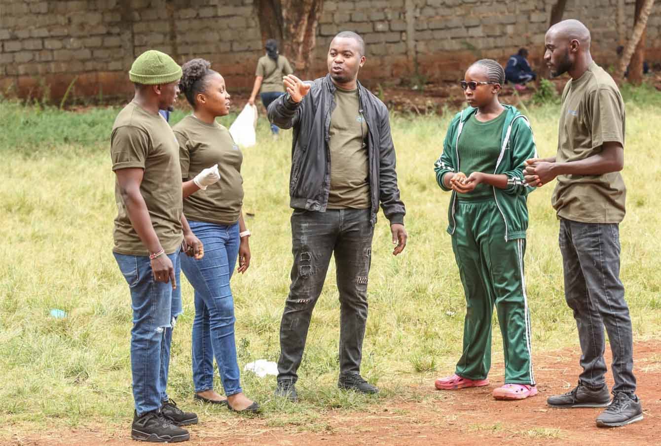 Tree planting participants at Westlands Primary School