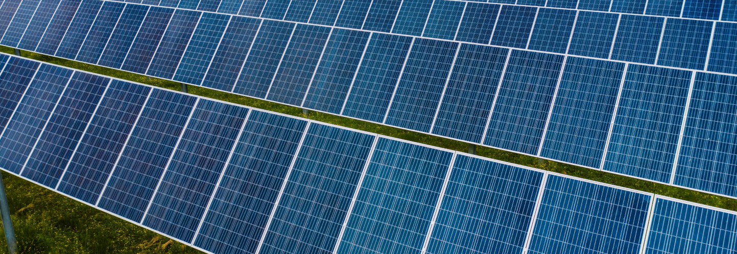 Rows of solar panels
